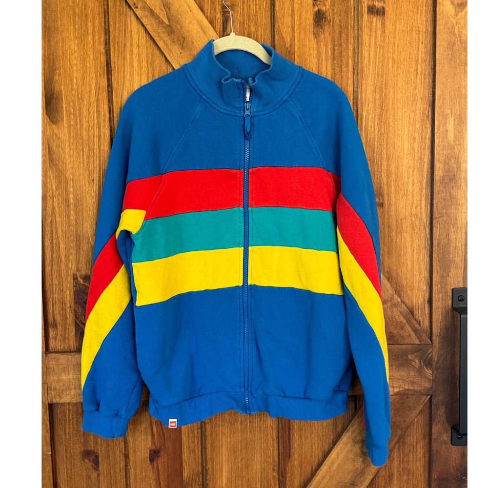LEGO Collection x Target Blue Men's Color Block Stripe‎ Zip-Up Jacket - Small